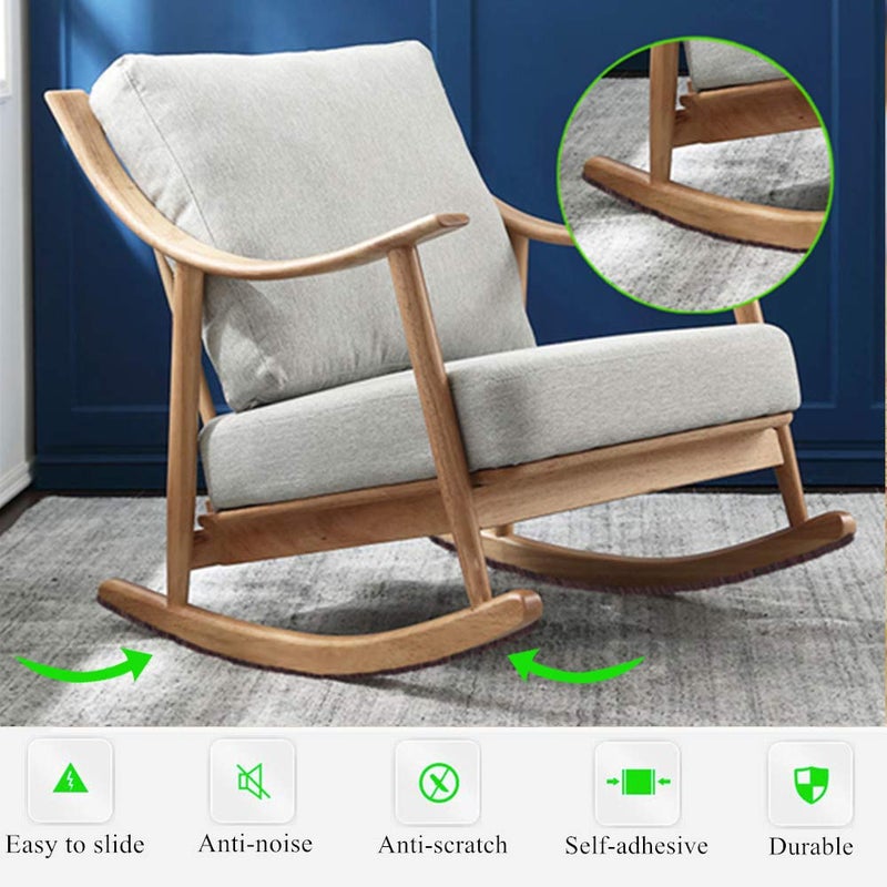 PremiFix Felt Strips 10Pieces Pack 1x 6 Inches Self Adhesive Black Furniture Felt Strips Anti Scratch Heavy Duty 5mm Thick Floor Protector for Rocking Chair for Hardwood Floor - Image 3